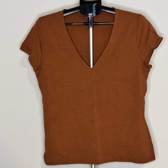 Express Tops - 4/$25  Express V-neck, short sleeves brown shirt XL​